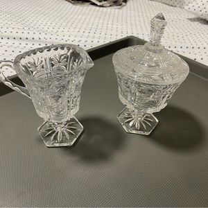 Gorgeous Waterford sugar and creamer very heavy
